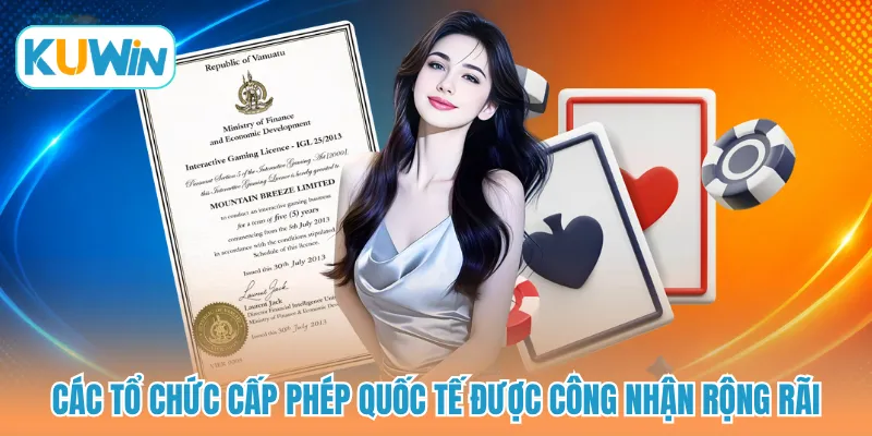 Các tổ chức cấp phép quốc tế được công nhận rộng rãi